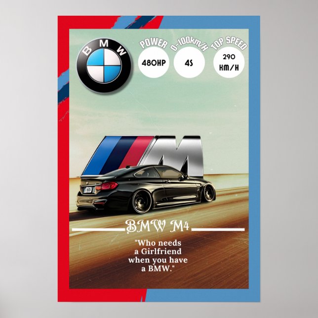 Póster BMW M4 poster (Frente)