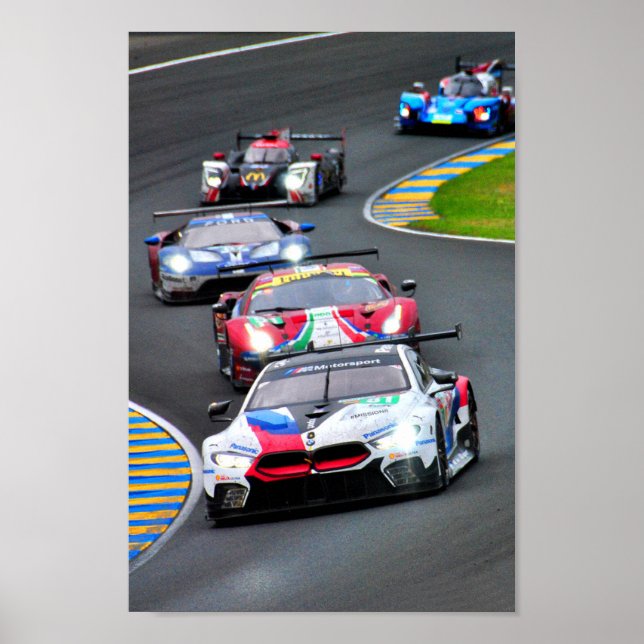 Póster BMW M8 GTE 24 horas de Le Mans 2018 (Frente)