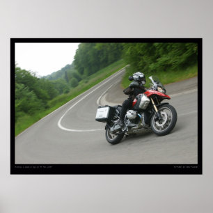 Póster BMW R 1200 GS cornering