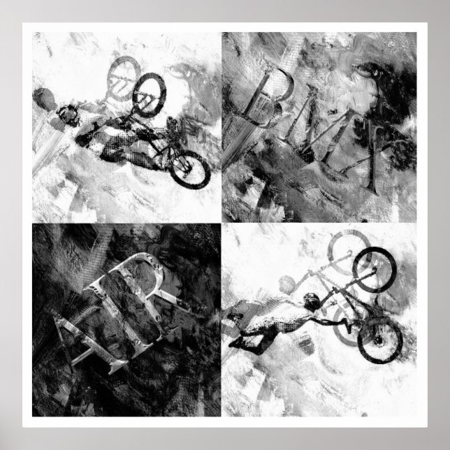 Póster BMX 14, derechos de autor Karen J Williams (Frente)