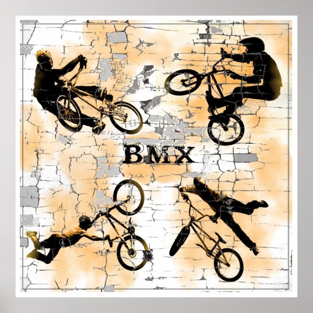 Póster BMX 18, derechos de autor Karen J Williams (Frente)