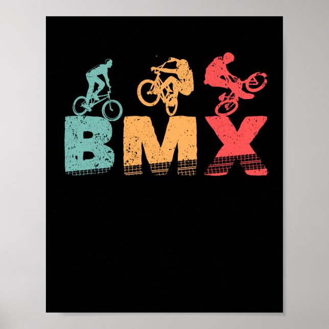 Póster BMX Biker Funny Bicicleta Ciclista Motocross (Frente)