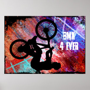 Póster BMX en Grunge oxidado
