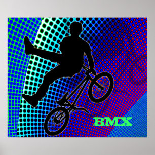 Póster BMX en la carpa de la película del fractal
