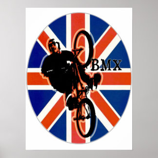 Póster BMX England estilo 2, Copyright Karen J Williams