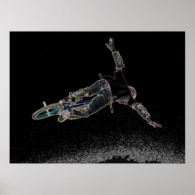 Póster BMX Glow 2, Copyright Karen J Williams (Frente)