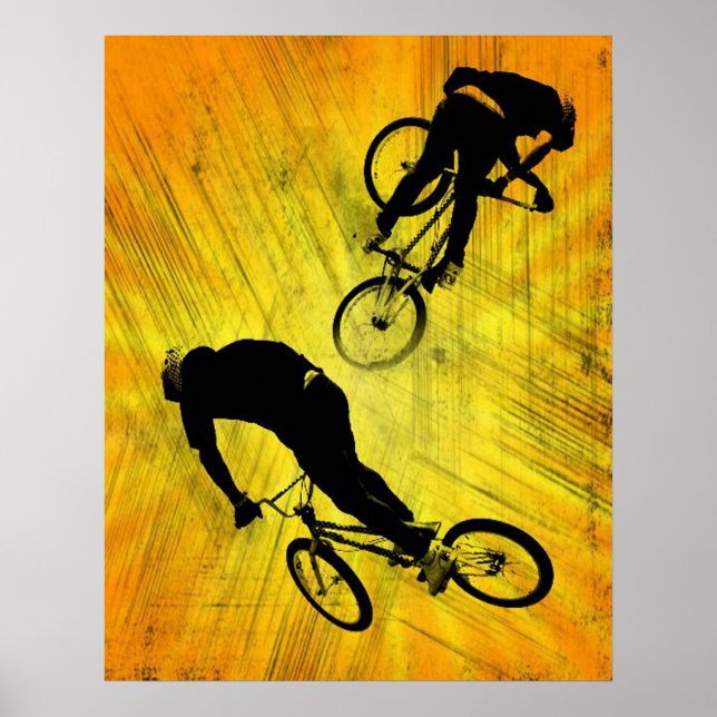 Póster BMX GRUNGE, Copyright Karen J Williams (Frente)