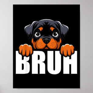 Póster Bo Rottweiler Divertido Bruh Rottie Lindo Amante P