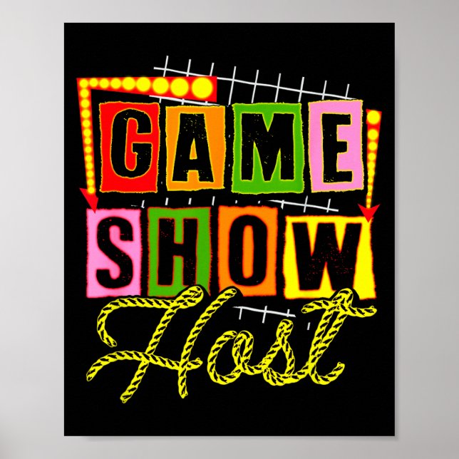 Póster Board Game Lover Trivia Game Night Funny Game Show (Frente)