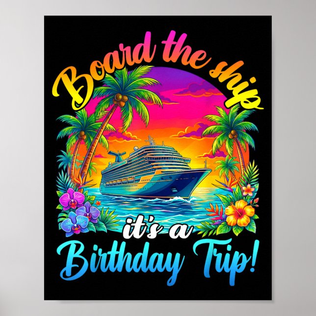 Póster Board The Ship It's A Birthday Trip Matching Birth (Frente)