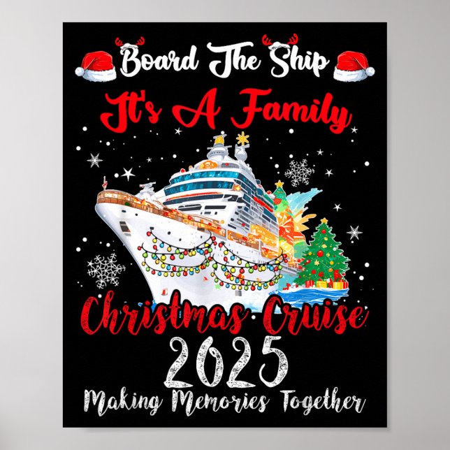 Póster Board The Ship It's A Family Christmas Cruise 2025 (Frente)