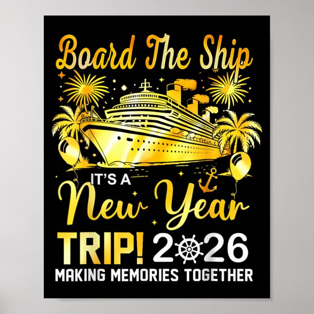 Póster Board The Ship It's A New Year Trip 2026 Matching  (Frente)