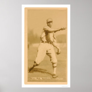 Póster Boardwalk Brown Athletics Baseball 1914
