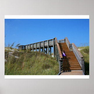 Póster Boardwalk, Florida, foto de la playa de Cape San B