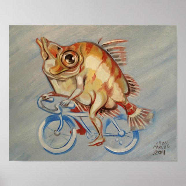 Póster Boarfish On A Bicycle (Frente)