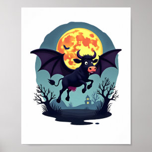 Póster Boat Cow a medianoche