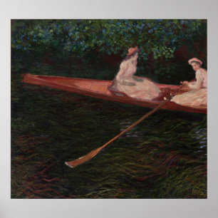 Póster Boat On the Epte - Claude Monet - c1890