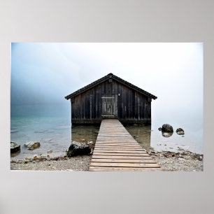 Póster Boathouse del lago Dock