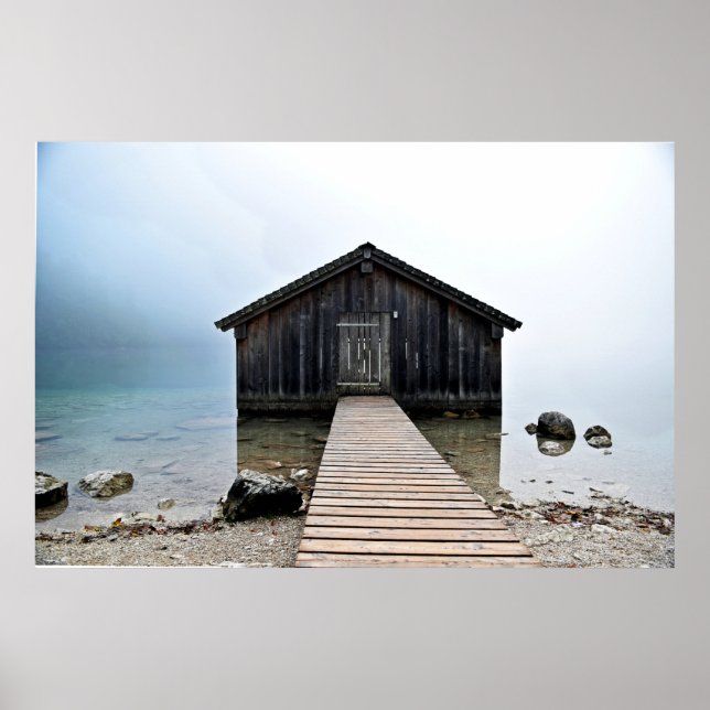 Póster Boathouse del lago Dock (Frente)
