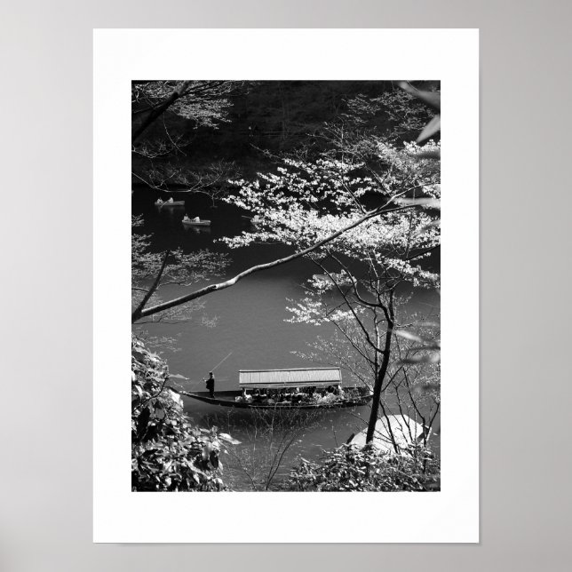 Póster Boating de primavera: Arashiyama, Kioto (Frente)