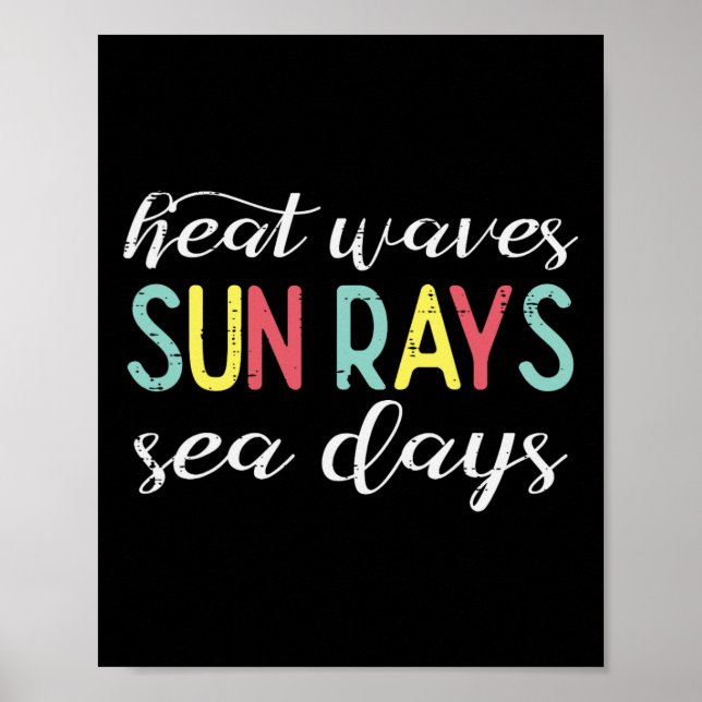 Póster Boating Heat Waves Sun Rays Sea Days Beach Women M (Frente)