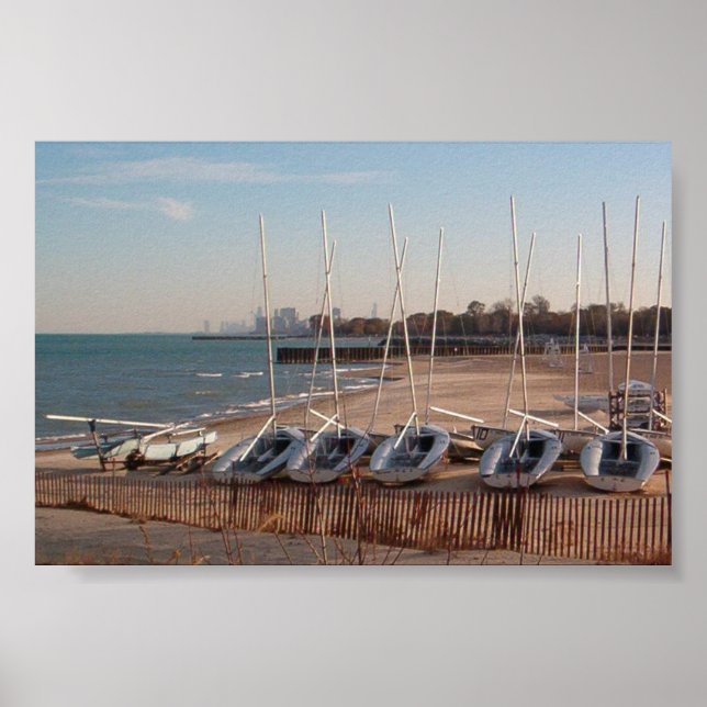 Póster Boats on shore (Frente)