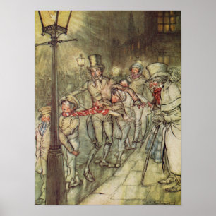 Póster Bob Cratchit fue abajo de una diapositiva en
