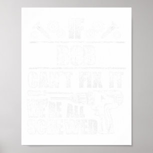 Póster Bob Gift Nombre Fix It Funny Cumpleaños Personaliz