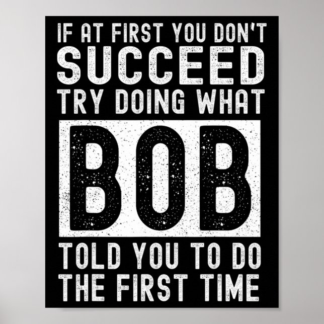 Póster Bob Name Personalized Birthday Fun Christmas Joke  (Frente)