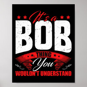 Póster Bob Nombre Cumpleaños Divertido Personalizado Navi