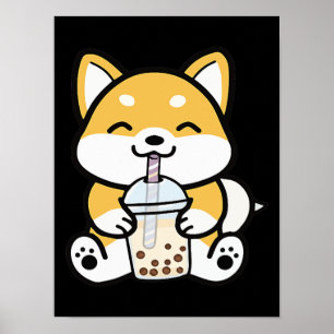 Póster Boba Corgi, Corgi Boba, Boba Shiba, Shiba, Corgi
