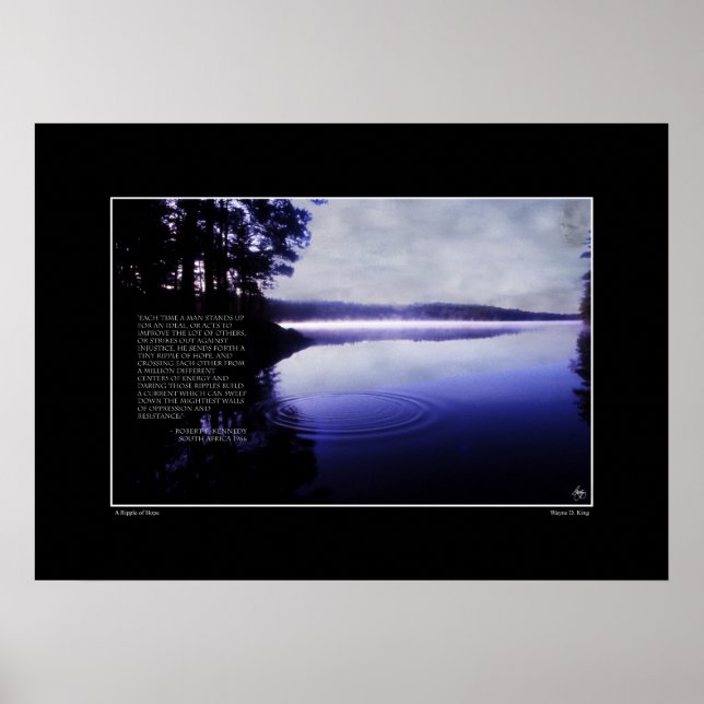 Póster Bobby Kennedy Ripple de Hope Poster Discurso RKF (Frente)