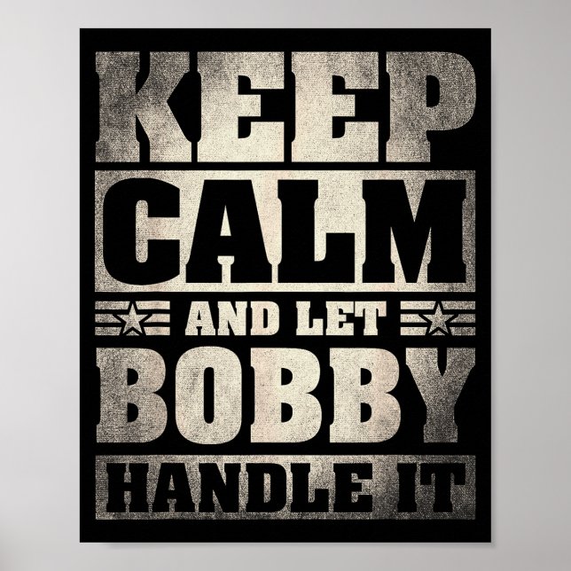 Póster Bobby Name Shirt D Bobby First Name  (Frente)