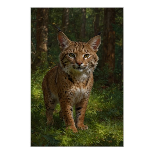 Póster Bobcat Youngster y Forest Trail (Anverso)