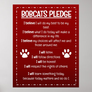 Póster Bobcats Pledge Poster