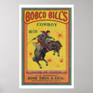 Póster Bobco Bill (petardo chino del vintage)