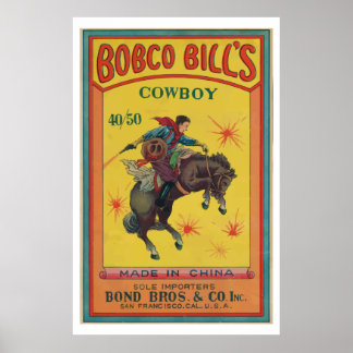 Póster Bobco Bill's (Vintage China Firecracker)
