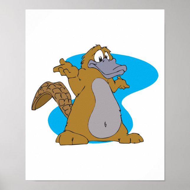 Póster bobo personalizado platypus (Frente)
