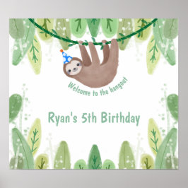 Póster Boca de bienvenida de cumpleaños en gorra fiesta