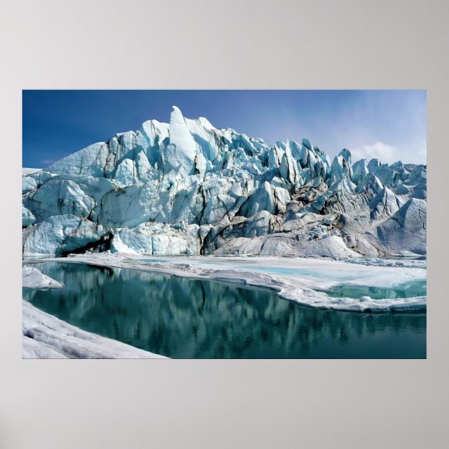 Póster Boca del glaciar Matanuska en Alaska (Frente)