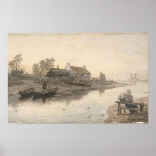 Póster Boca del río en Brodick, Arran, Escocia (1877)