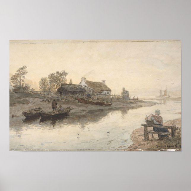 Póster Boca del río en Brodick, Arran, Escocia (1877) (Frente)