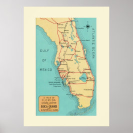 Póster Boca Grande Florida 20x28