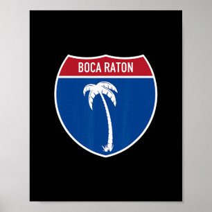 Póster Boca Raton Florida Fl Autopista Interestatal Vacac