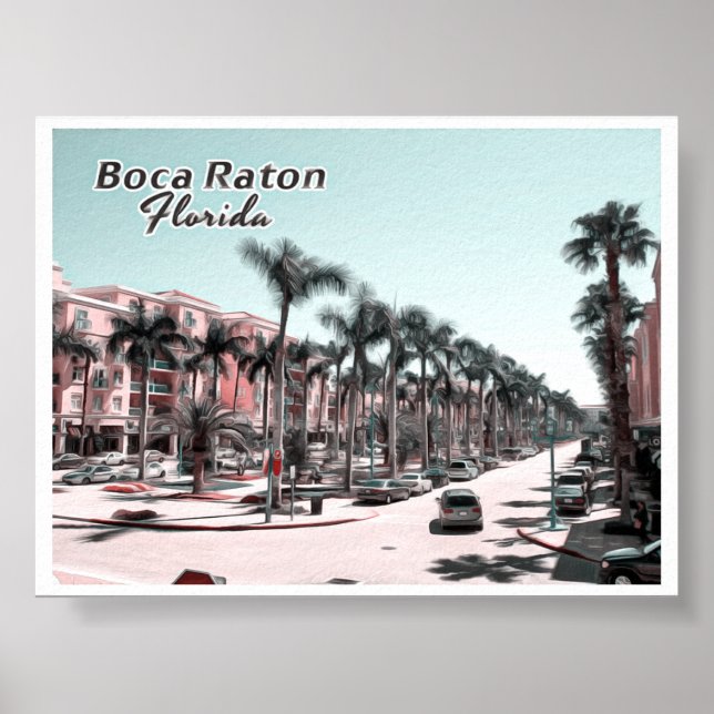 PÓSTER BOCA RATON - PALM BEACH FLORIDA (Frente)