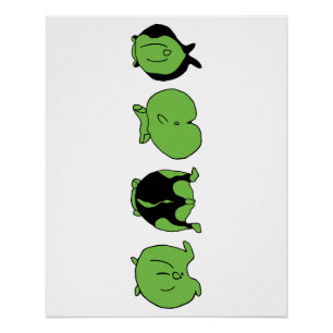 Póster Bocas de Hamster Verde