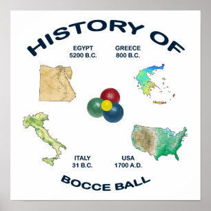 Póster Bocce Ball History