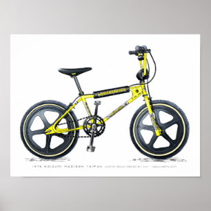 Póster Boceto BMX de cosecha de cosecha de cosecha de cos