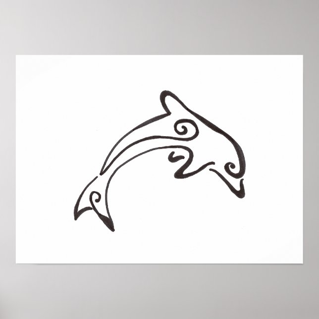 Póster Boceto_de_delfín (Frente)