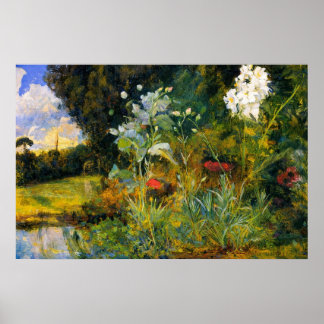 Póster Boceto de Flor para El Jardín Encantado